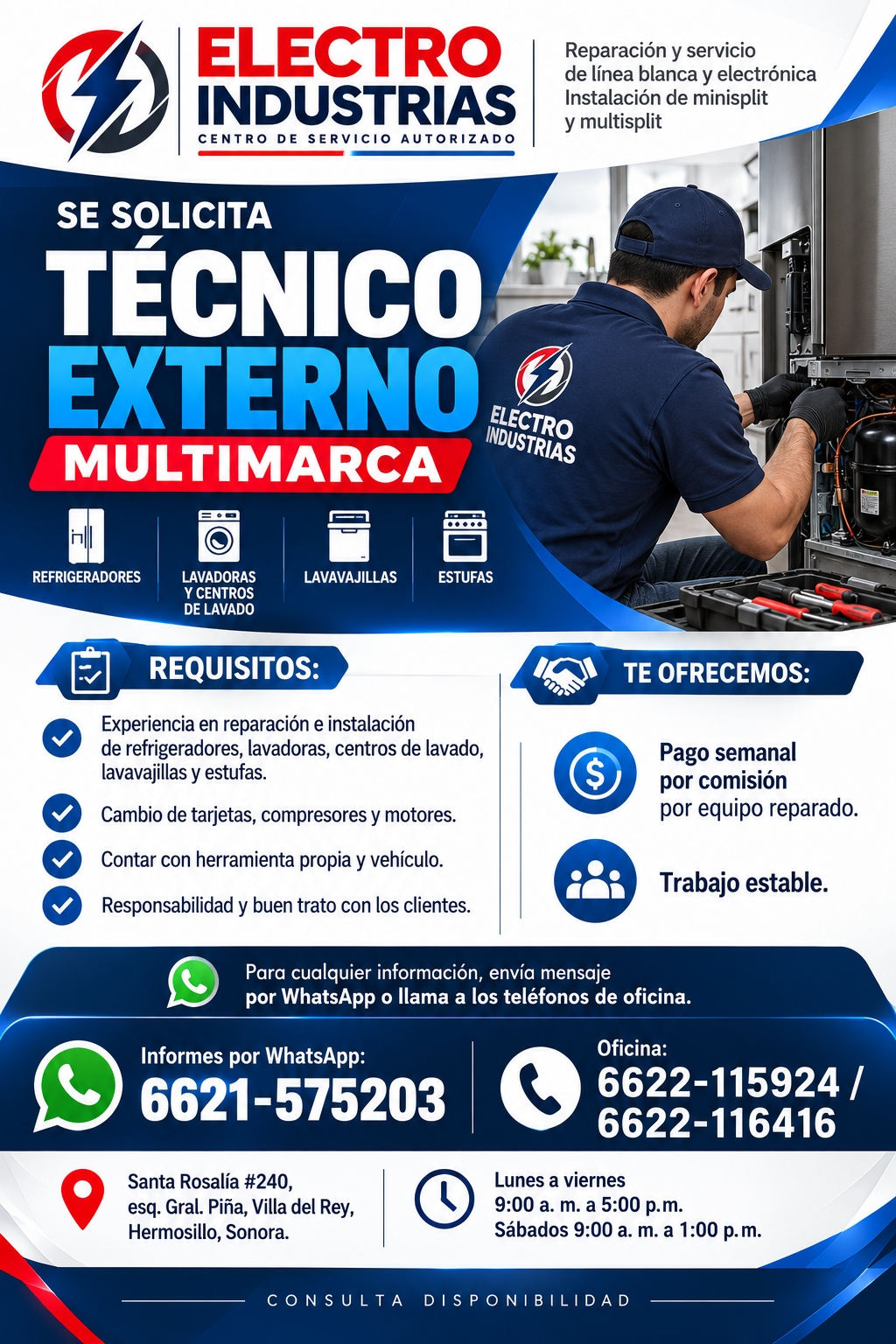 Flyer renovado: Técnico externo multimarca